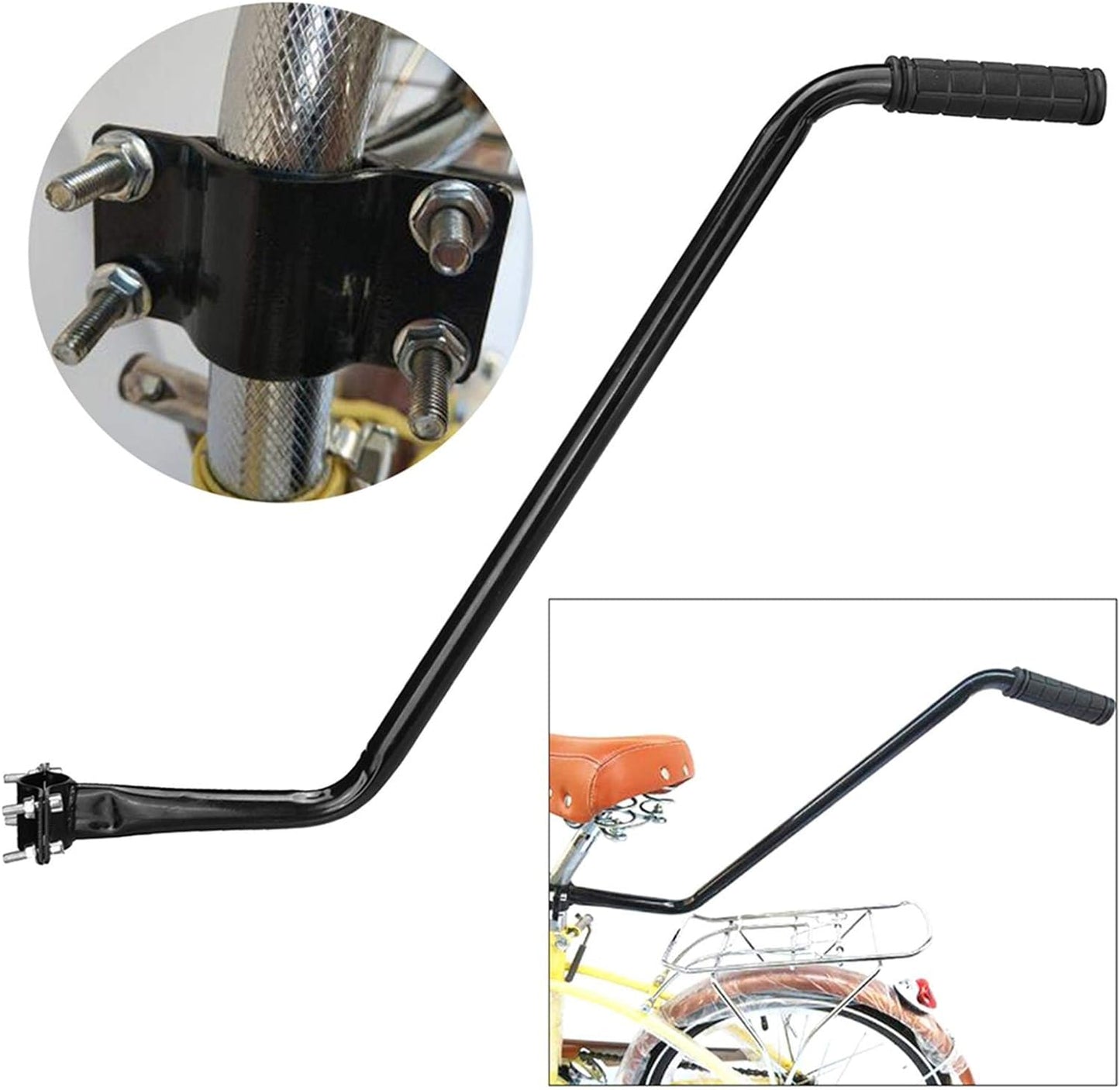 Children's Bike Safety Push Rod – Parental Learning Support Handle