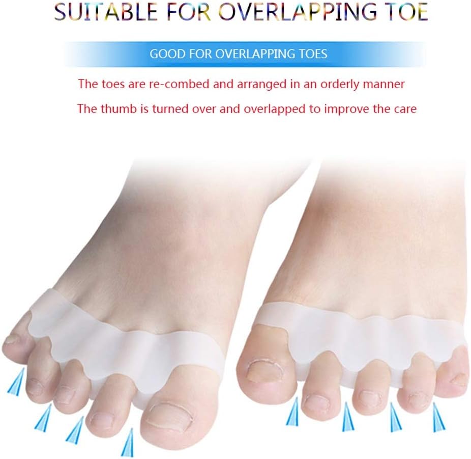 5-Toe Silicone Separator Pads – Orthopedic Bunion Corrector & Overlapping Toe Pain Relief