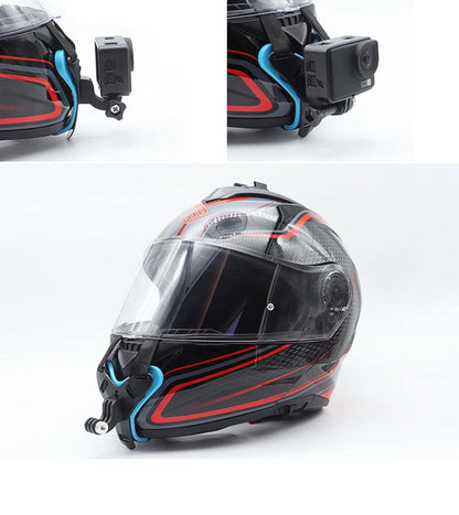 Helmet Chin Mount Bracket – Universal Strap for GoPro, DJI & Insta360