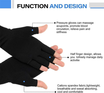 Premium Arthritis Compression Gloves – Open Finger Support for Joint Pain & Carpal Tunnel Relief