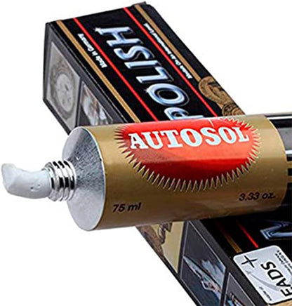 Autosol Metal Polish Tube For Chrome, Aluminium & Stainless Steel Cleaner Car, Motorcycle & Home Polish (35g / 75g)