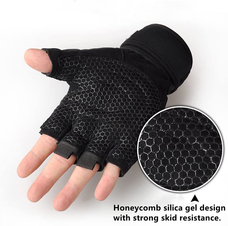 Pro-Grip Weightlifting Gym Gloves – Heavy-Duty Wrist Support & 3mm Padded Palm Protection