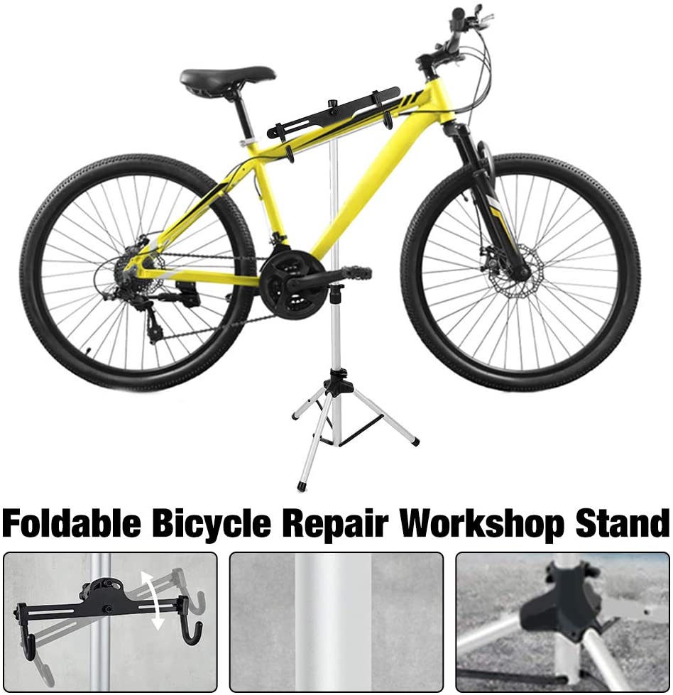 Pro-Light Adjustable Bicycle Repair Stand – 30kg Capacity Portable Maintenance & Cleaning Tripod