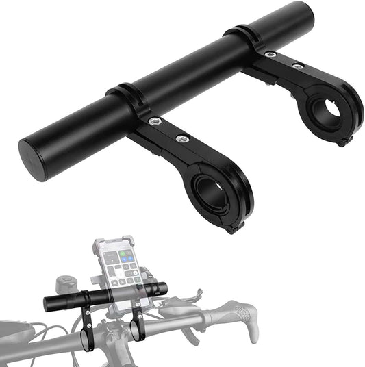 20cm Double-Rod Handlebar Extender – Heavy-Duty Aluminum Alloy Accessory Mount