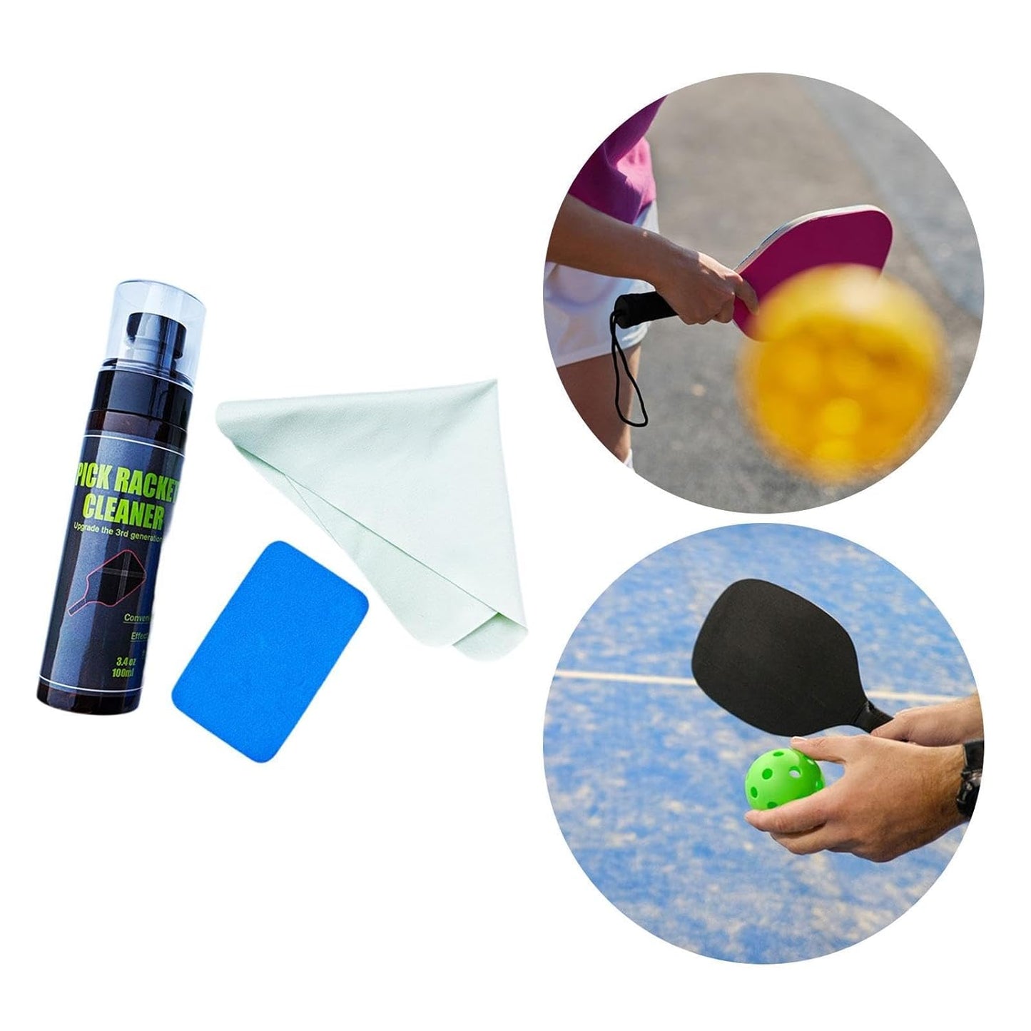 Professional Pickleball Paddle Cleaner Kit (100ml)