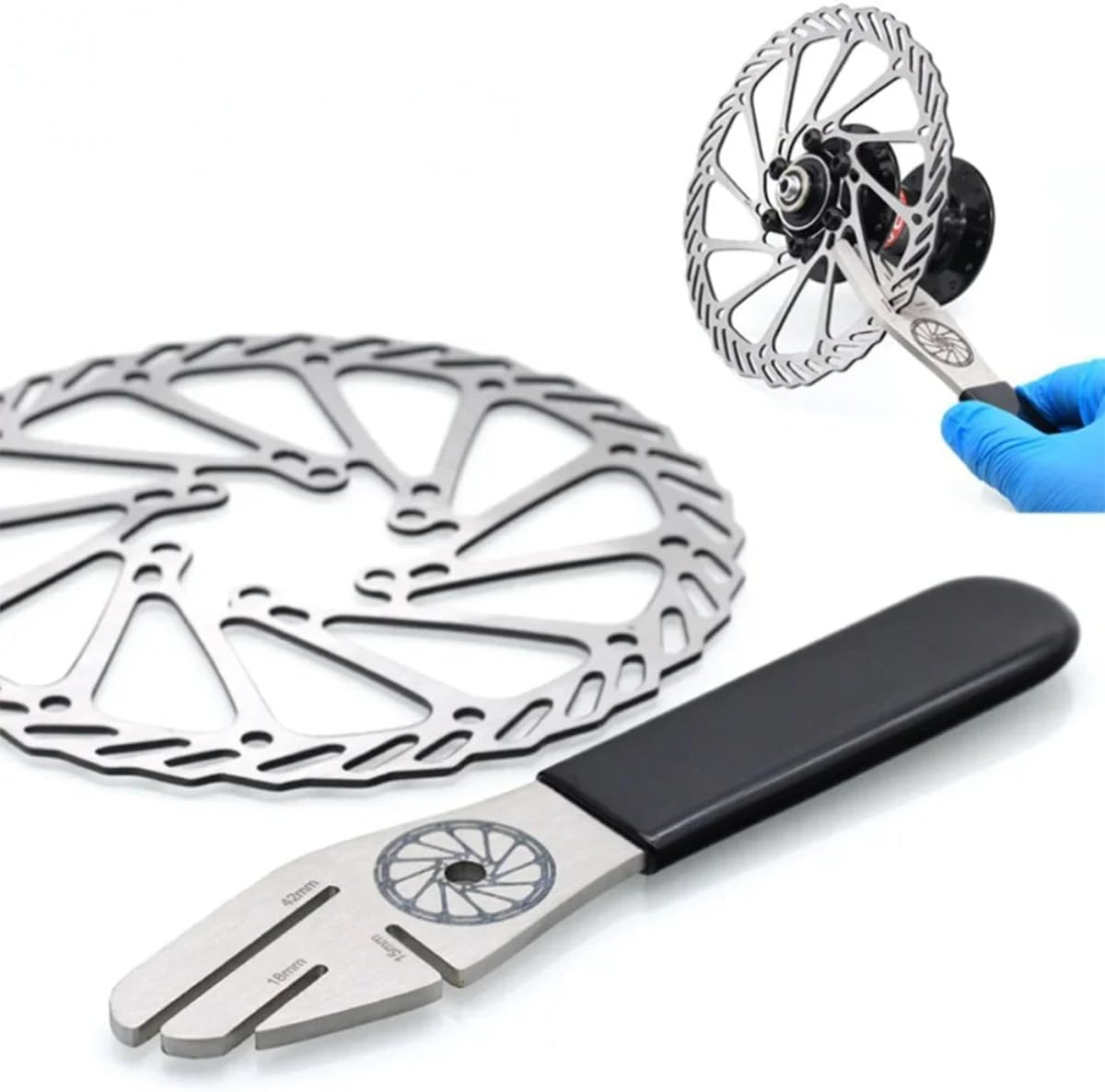 Professional Disc Brake Rotor Correction Tool – 3-Slot Stainless Steel Truing Wrench