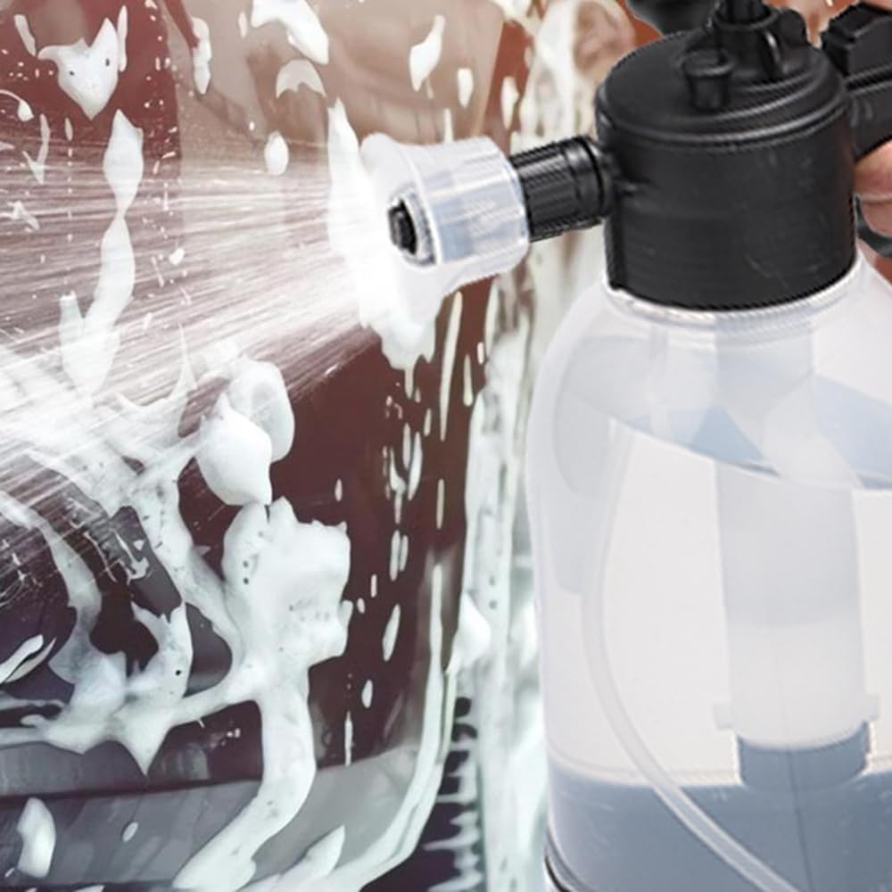 2L Hand-Pump Snow Foam Sprayer – High-Pressure Car Wash Bottle