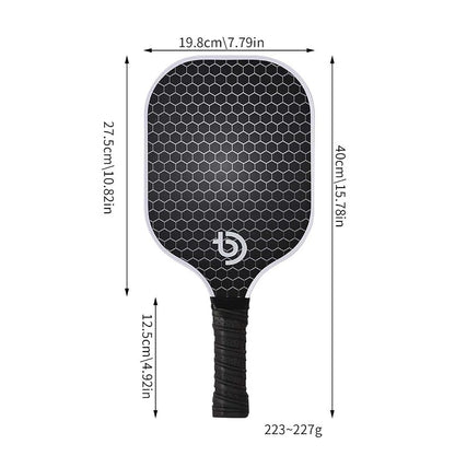 Beginners Elite Pickleball Paddle – 225g Lightweight Fiberglass Racquet with Noise-Reducing Honeycomb Core