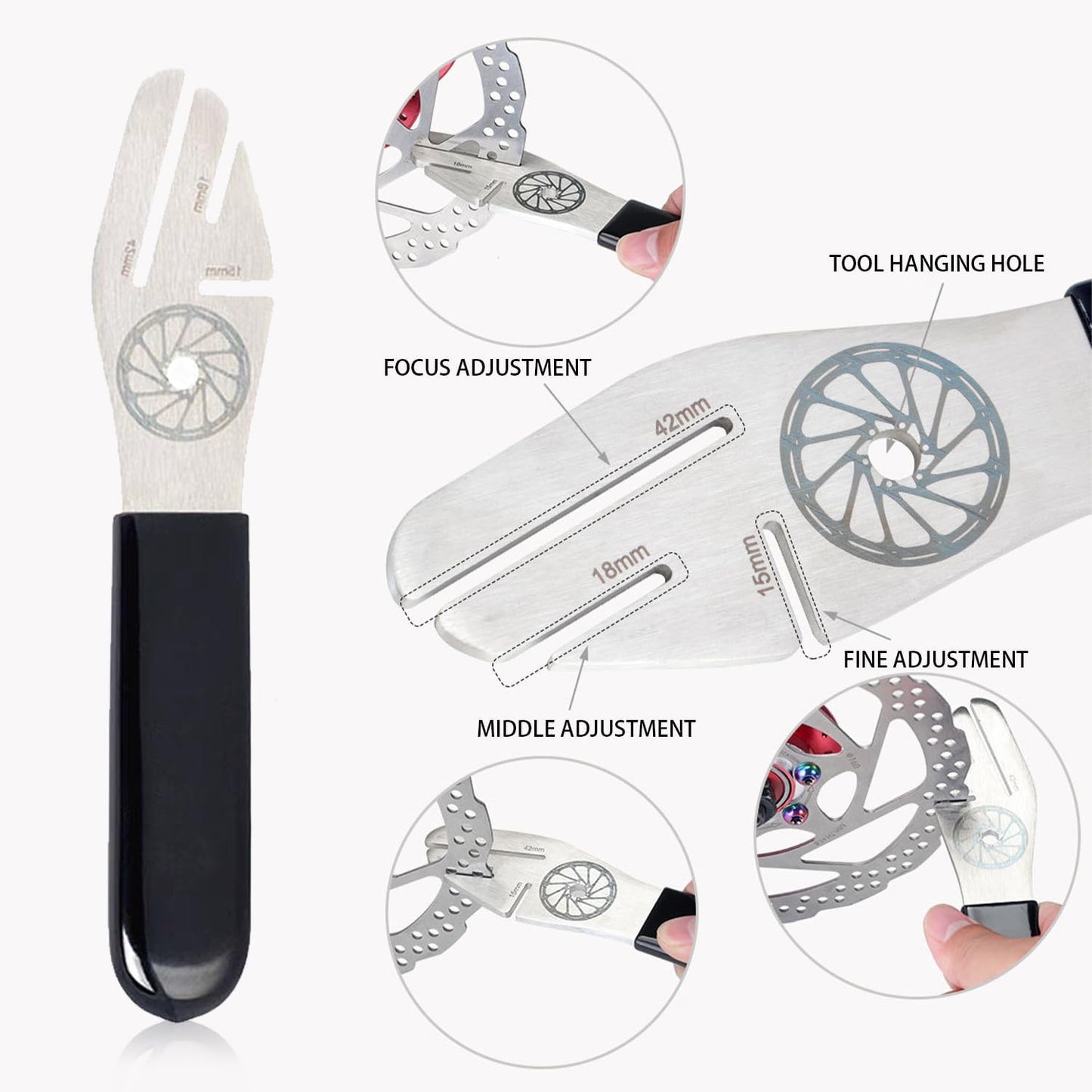 Professional Disc Brake Rotor Correction Tool – 3-Slot Stainless Steel Truing Wrench