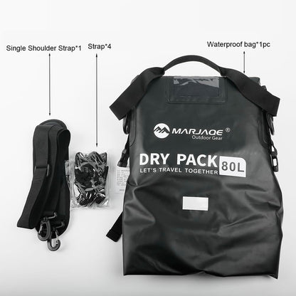 MARJAQE Waterproof Motorcycle Duffle Bag – 50L/80L Heavy-Duty Luggage for Road Trips & Adventure