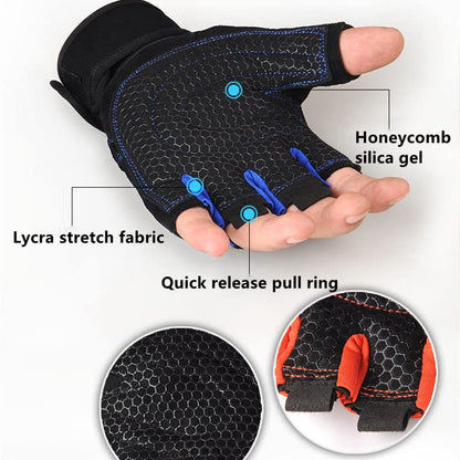 Pro-Grip Weightlifting Gym Gloves – Heavy-Duty Wrist Support & 3mm Padded Palm Protection