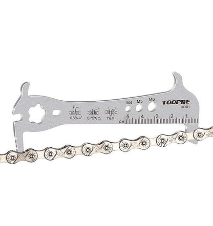 Toopre 5-in-1 Precision Bicycle Chain Checker – Wear Indicator & Multi-Function Gauge Tool