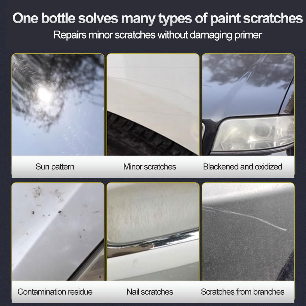 TUBEER 120g Car Scratch Remover – Intensive Shine, Swirl Repair & Water Repellent Shield