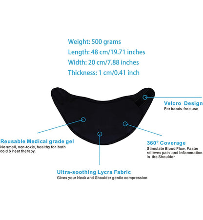Neck & Shoulder Pain Relief – Reusable Hot & Cold Gel Wrap