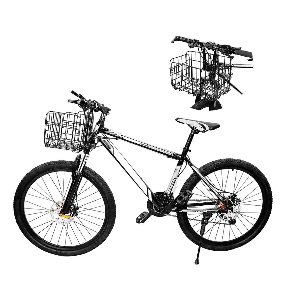 Heavy-Duty Folding Bicycle Basket – Quick-Release Steel Basket for Groceries & Commuting (20kg Capacity)