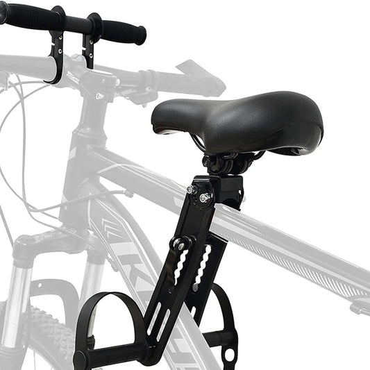 Front-Mount Kids Mountain Bike Seat & Handlebar Set – Quick-Release Adjustable Child Carrier