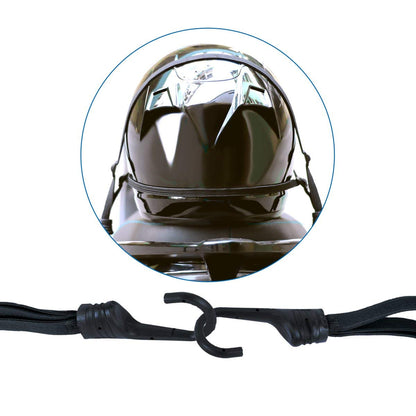 High-Elasticity Motorcycle Helmet Bungee Cord – Adjustable Luggage Rope with S-Hooks (60cm/90cm) | Secure Helmets, Raincoats & Gear