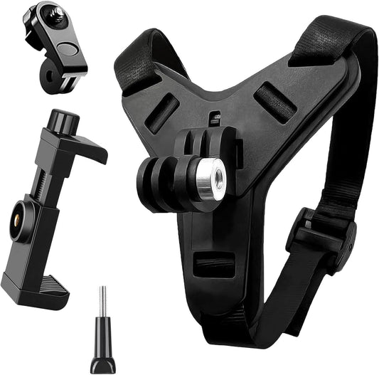 Helmet Chin Mount Bracket – Universal Strap for GoPro, DJI & Insta360