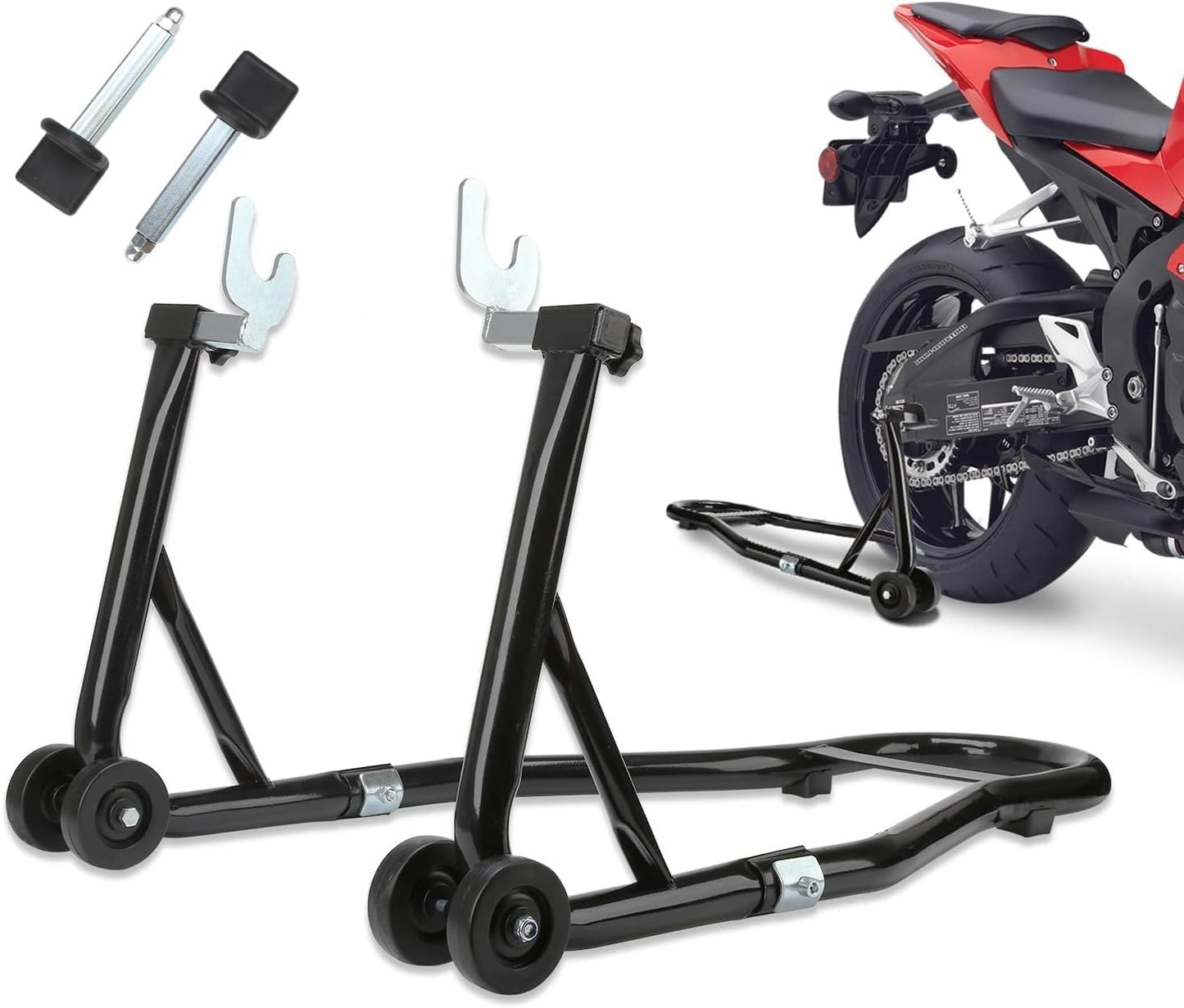 Heavy-Duty Motorcycle Paddock Stand – The "No-Wobble" Wheel Lift