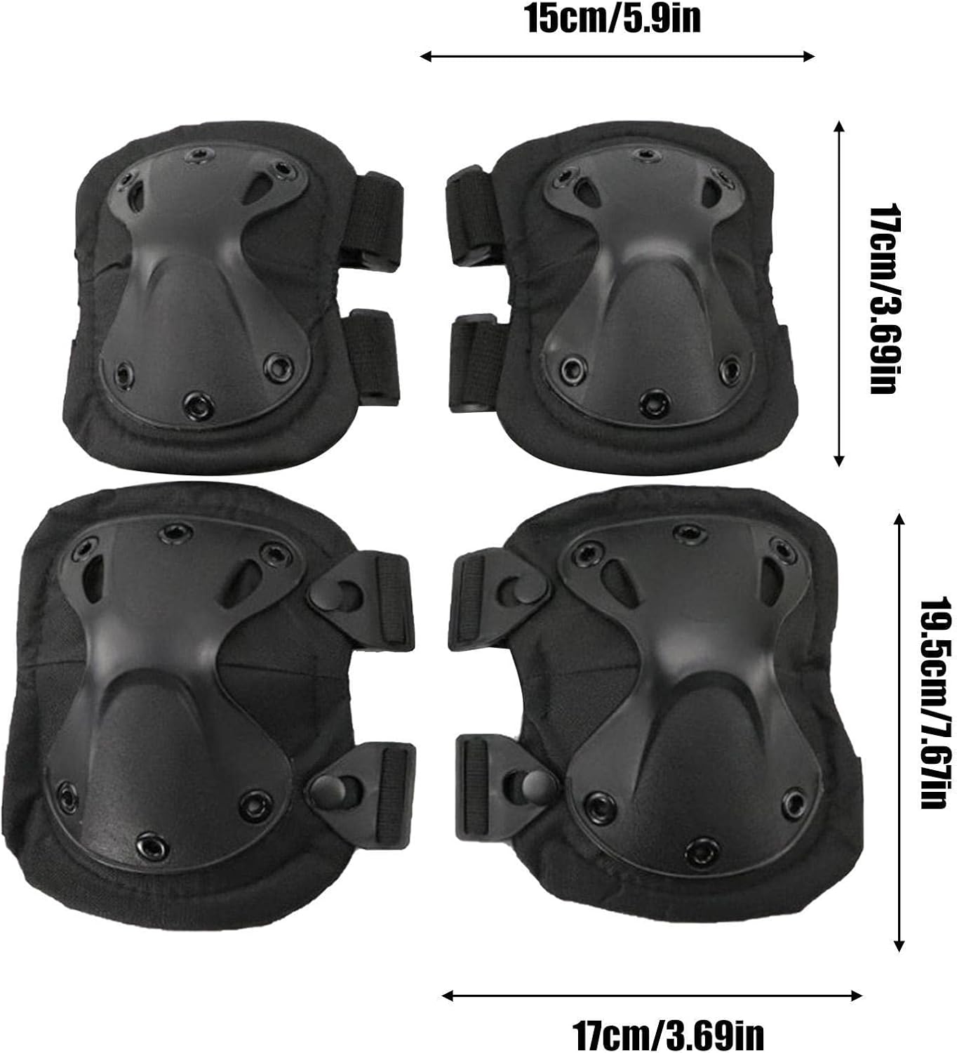 Ergonomic Knee & Elbow Guard Set – High-Impact Protection with Quick-Release Knobs
