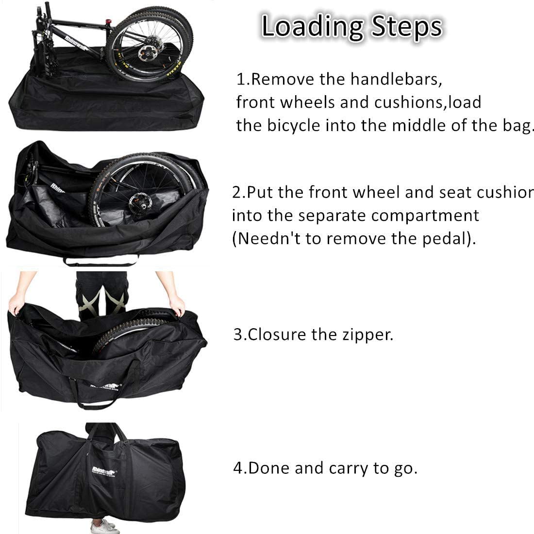 T2P Rhinowalk Heavy-Duty Bicycle Carry Bag | For MTB & 700C Road Bikes