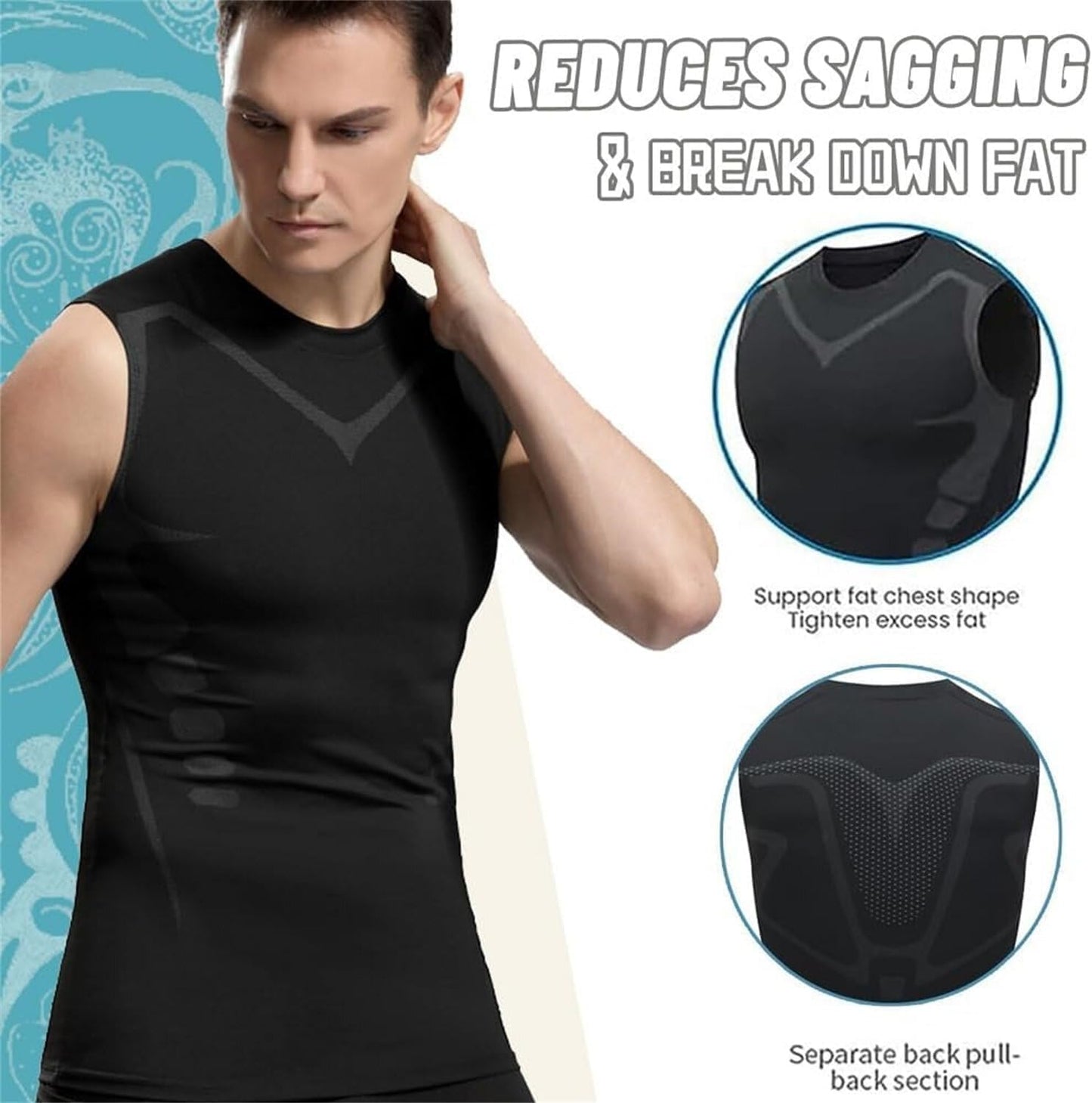 Ionic Shaping Vest – Premium Men's Compression Singlet & Body Toning Tank Top