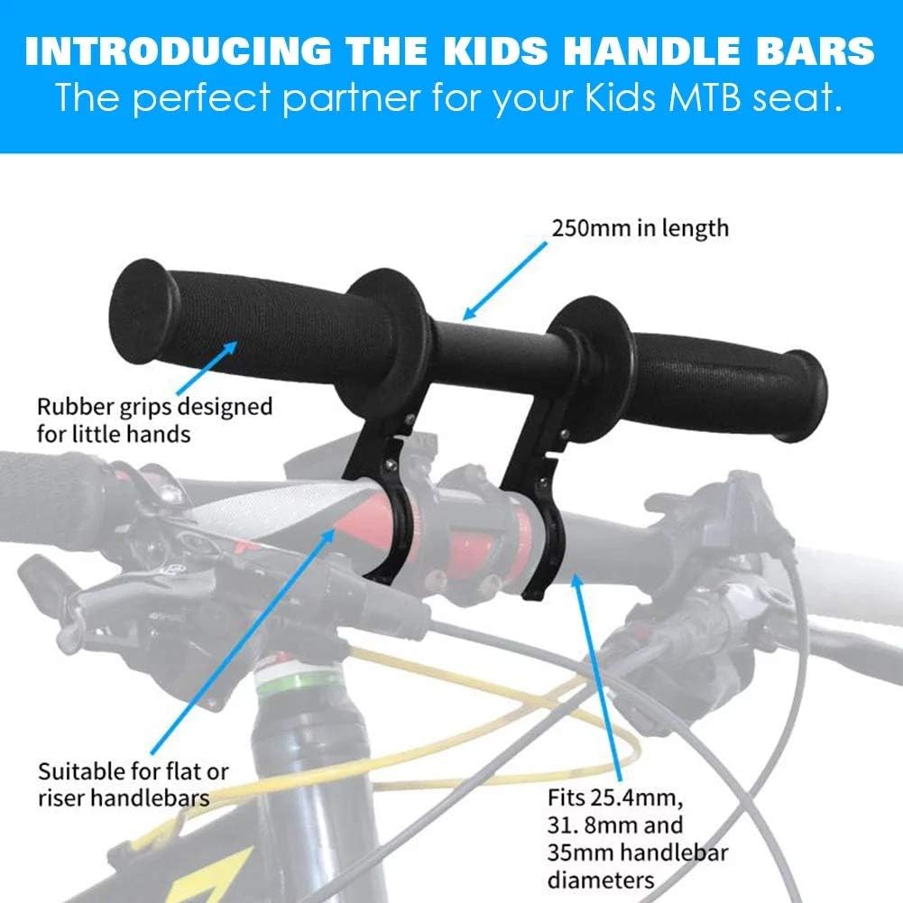 Front-Mount Kids Mountain Bike Seat & Handlebar Set – Quick-Release Adjustable Child Carrier