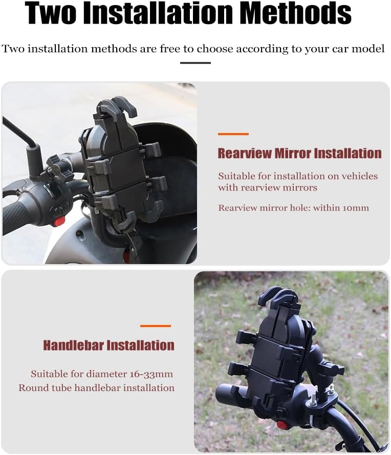 Vibration-Proof Motorcycle Phone Mount – 360° Octopus Grip