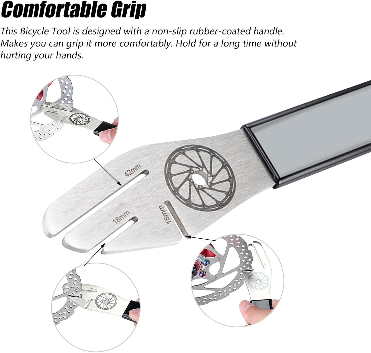 Professional Disc Brake Rotor Correction Tool – 3-Slot Stainless Steel Truing Wrench