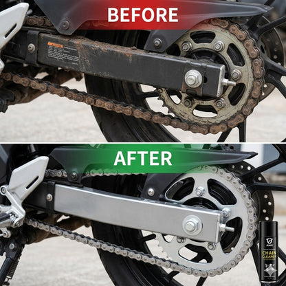 Heavy Duty Motorcycle Chain Cleaner Spray – High-Pressure Drivetrain, Sprocket & O/X/Z-Ring Safe Degreaser (450ml)