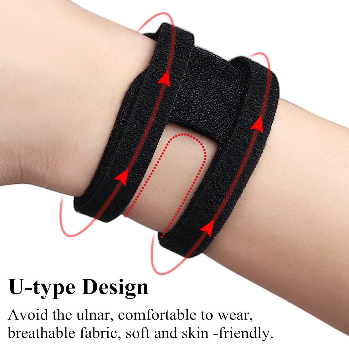 U-Shaped TFCC Wrist Support | Adjustable Compression Brace for Ulnar Pain Relief