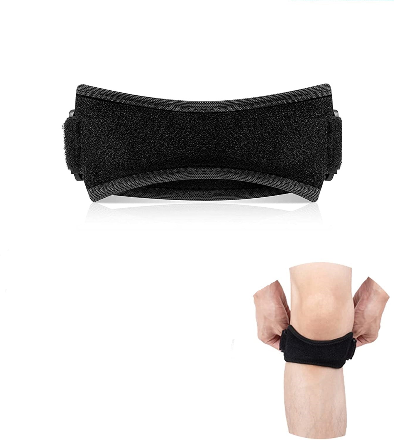 Single Strap Patella Knee Band | Adjustable Knee Support for Walking & Running | Patellar Tendon Support Strap for Pain Relief