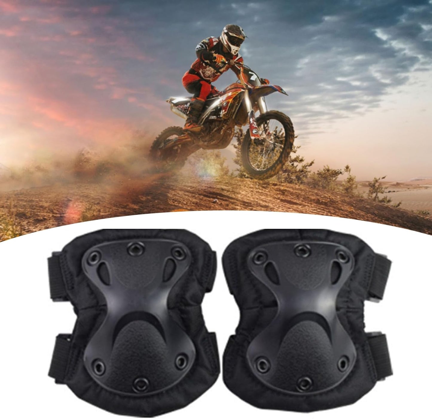 Ergonomic Knee & Elbow Guard Set – High-Impact Protection with Quick-Release Knobs