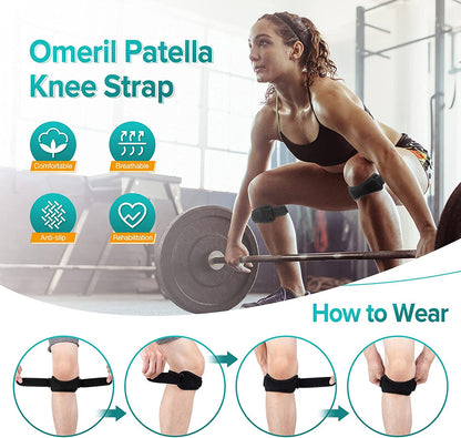 Single Strap Patella Knee Band | Adjustable Knee Support for Walking & Running | Patellar Tendon Support Strap for Pain Relief