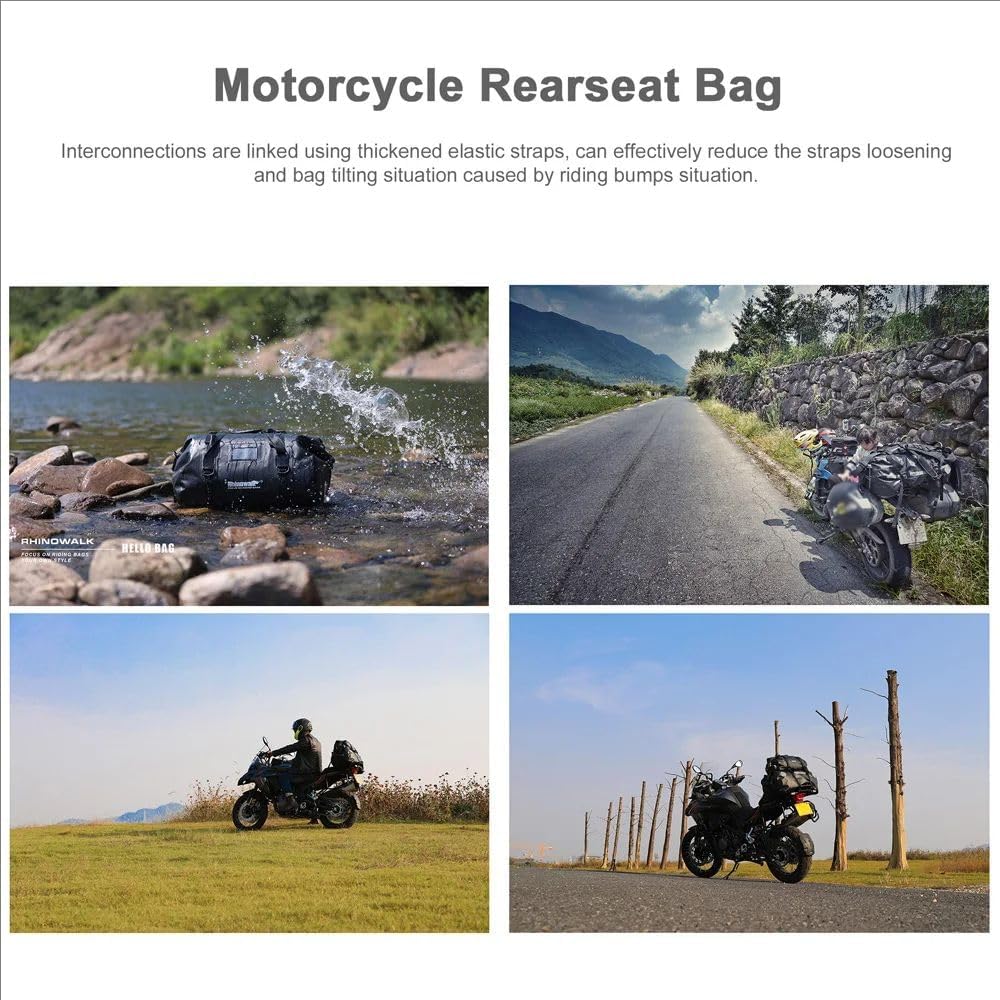 MARJAQE Waterproof Motorcycle Duffle Bag – 50L/80L Heavy-Duty Luggage for Road Trips & Adventure