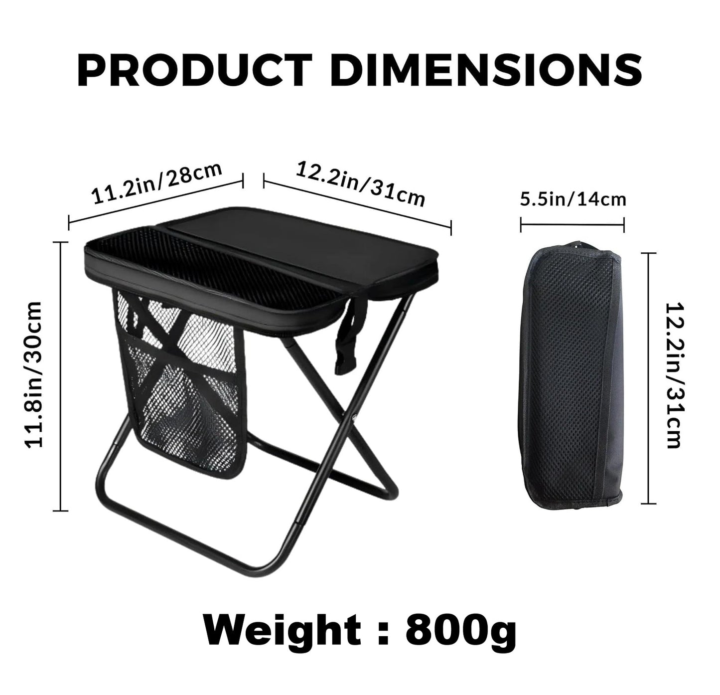 2-in-1 Portable Folding Stool & Crossbody Sling Bag – Ultralight 0.75kg Outdoor Chair (120kg Heavy Duty Capacity)