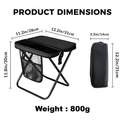 2-in-1 Portable Folding Stool & Crossbody Sling Bag – Ultralight 0.75kg Outdoor Chair (120kg Heavy Duty Capacity)