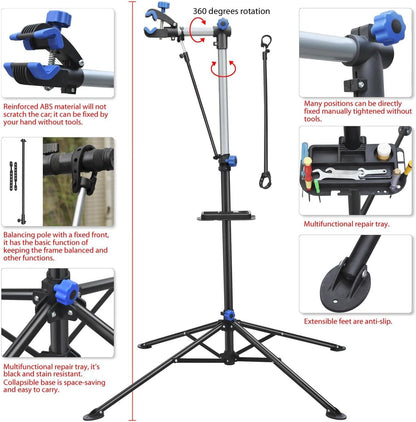 Heavy-Duty 360° Bicycle Repair Stand – Professional Adjustable Workshop Rack (50kg Capacity)