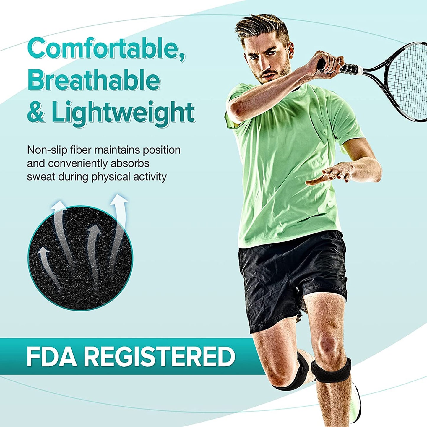 Single Strap Patella Knee Band | Adjustable Knee Support for Walking & Running | Patellar Tendon Support Strap for Pain Relief