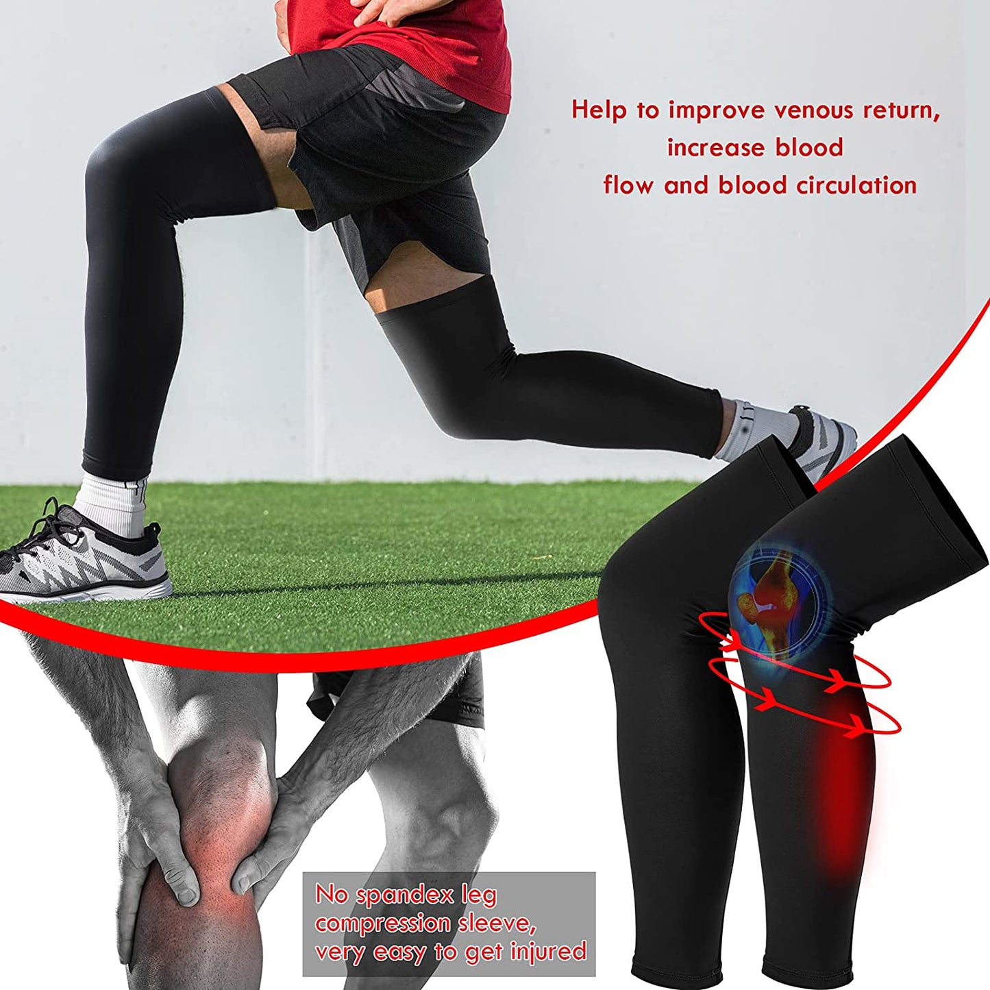 Ice Silk UV Leg Sleeves – Full Leg Compression & Sun Protection