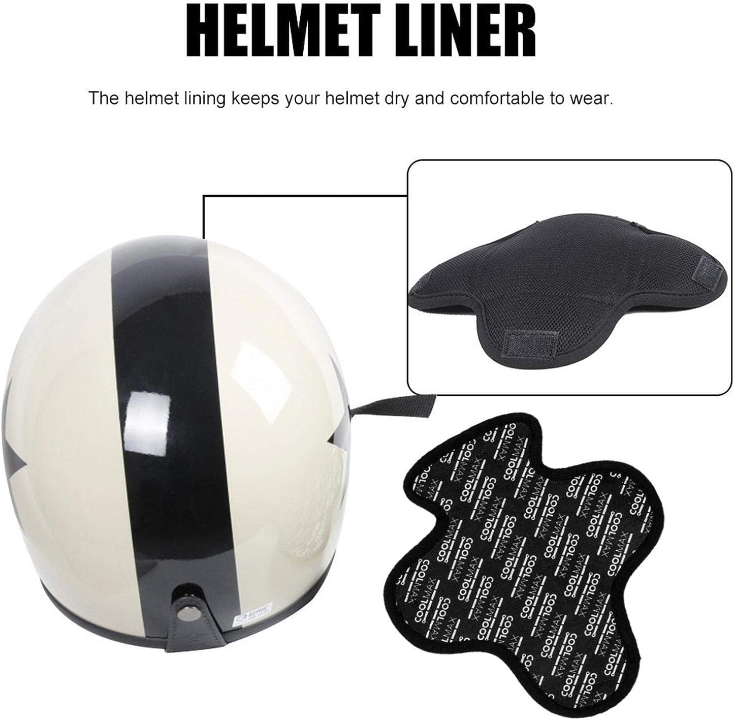 Coolmax Helmet Liner – Moisture-Wicking Breathable Padding