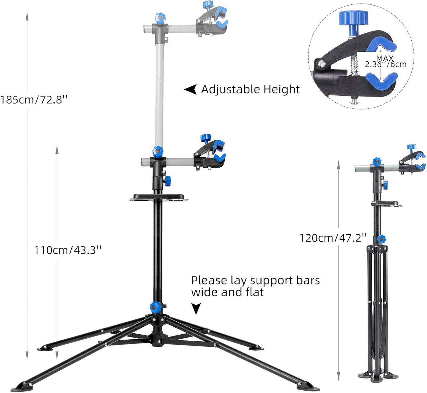 Heavy-Duty 360° Bicycle Repair Stand – Professional Adjustable Workshop Rack (50kg Capacity)