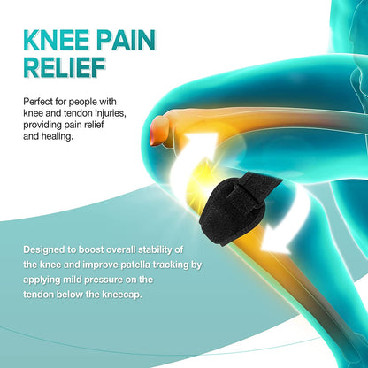Single Strap Patella Knee Band | Adjustable Knee Support for Walking & Running | Patellar Tendon Support Strap for Pain Relief