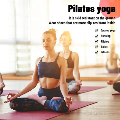 Non-Slip Studio Yoga Socks – High-Traction Grip Socks for Pilates, Barre, Ballet & Home Wear