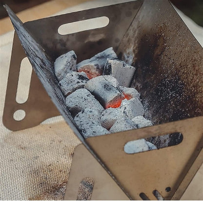 Portable Folding BBQ Grill – Compact Stainless Steel Charcoal Camping Stove
