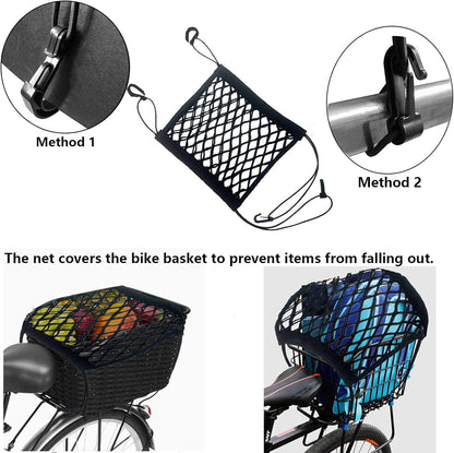 Double-Layer Cargo Net with Storage Pocket – Universal Motorcycle Organizer