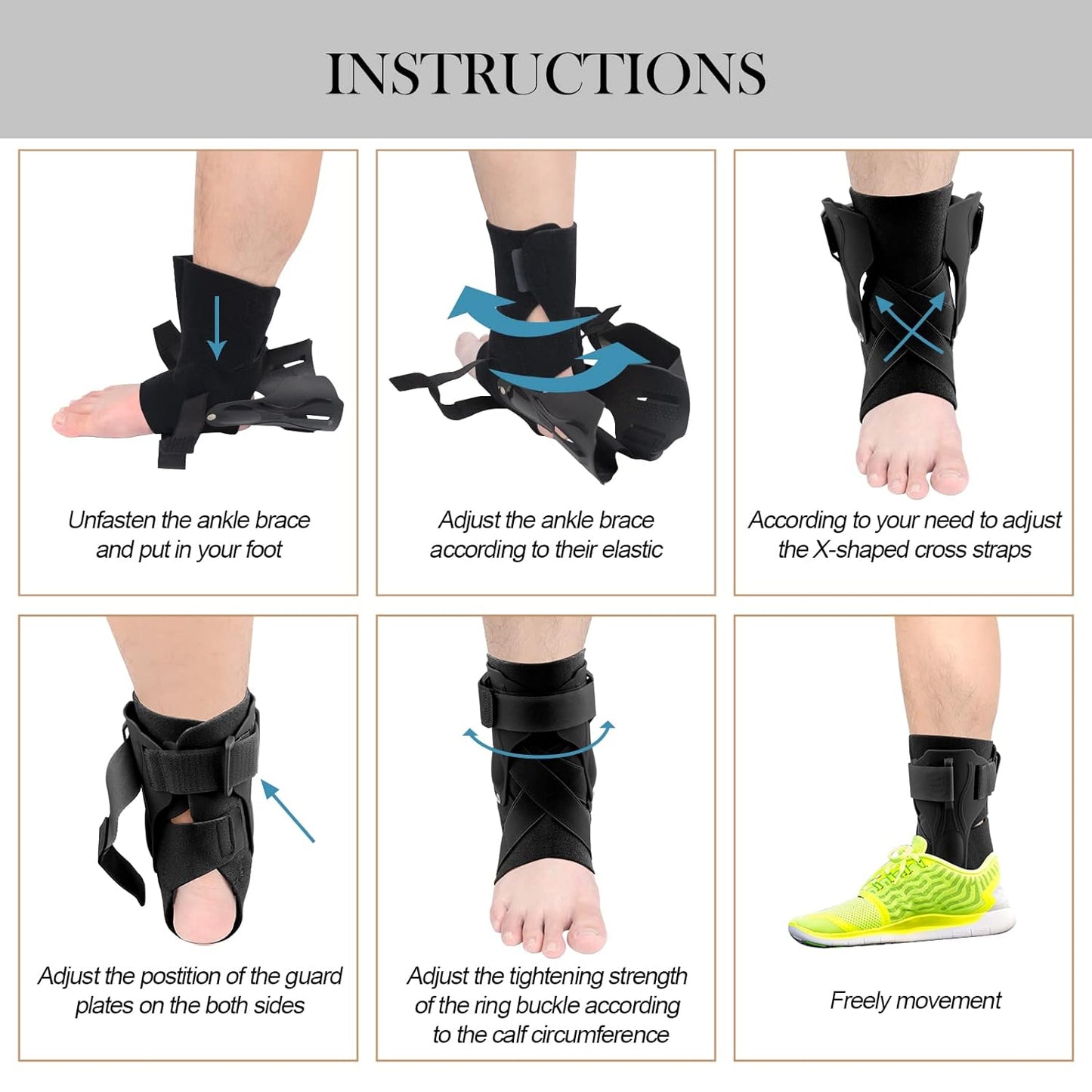 Pro-Hybrid Ankle Stabilizer | Rigid Plate & Spring Steel Support for High-Impact Sports