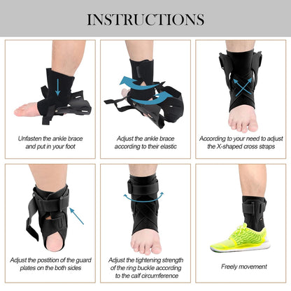 Pro-Hybrid Ankle Stabilizer | Rigid Plate & Spring Steel Support for High-Impact Sports