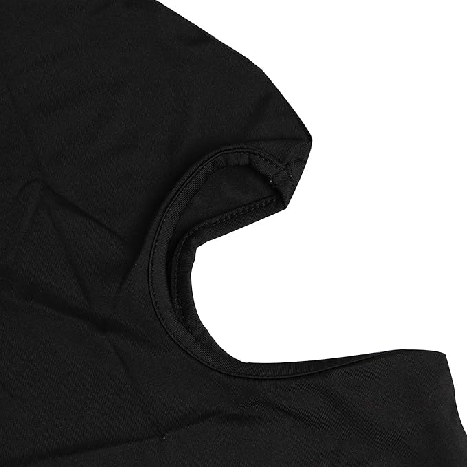 Breathable Black Balaclava Full Face Mask | UV Protection Motorcycle Helmet Liner | Cooling Riding Gear for Singapore Weather