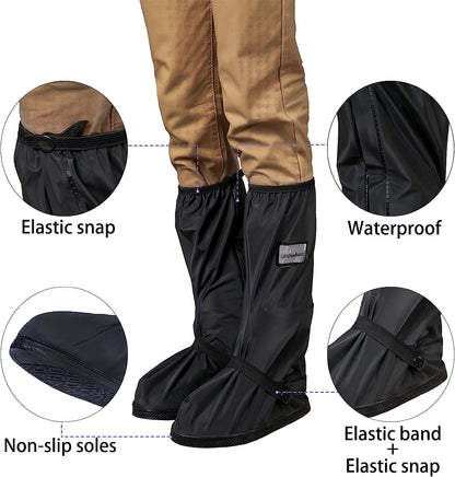 Waterproof Rain Boot Covers | Reflective Motorcycle Shoe Protectors